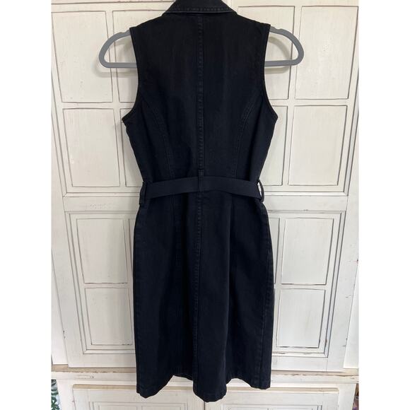 LRL Ralph Lauren size 2 black denim fitted dress - Picture 4 of 5
